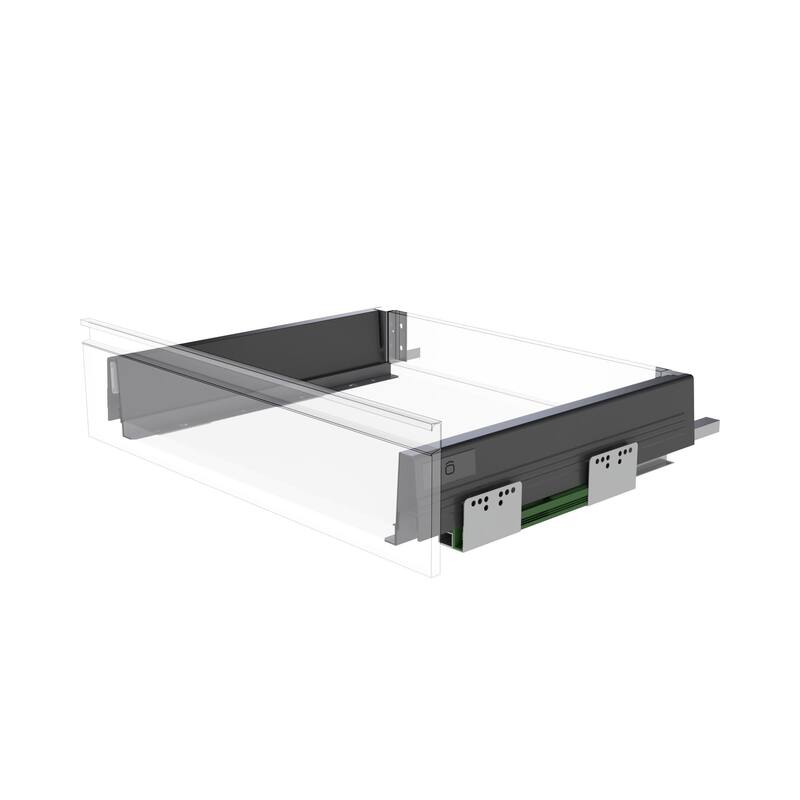 Soft Close Side Mount Drawer Slide White 17'' (Set of 2) Bed Bath